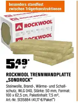OBI Rockwool trennwandplatte sonorock Angebot