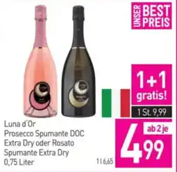 Sutterlüty Luna d'OProsecco Spumante DOC Extra Dry oder Rosato Spumante Extra Dry Angebot