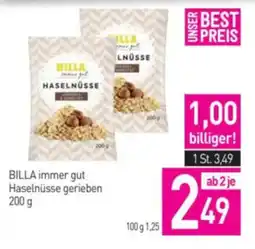 Sutterlüty BILLA immer gut Haselnüsse gerieben Angebot