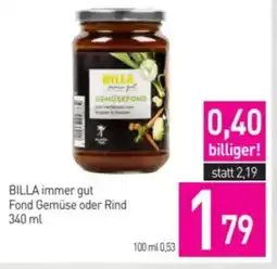 Sutterlüty BILLA immer gut Fond Gemüse oder Rind Angebot