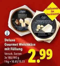 Lidl Deluxe Gourmet Weichkäse mit Füllung Angebot
