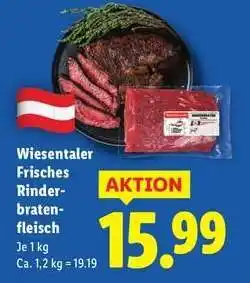 Lidl WIESENTALER Frisches Rinderbratenfleisch Angebot