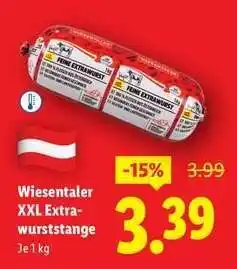 Lidl WIESENTALER XXL Extrawurststange Angebot