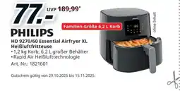 Media Markt Essential Airfryer XL Heißluftfritteuse Angebot