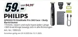 Media Markt OneBlade Pro 360 Face + Body Barttrimmer Angebot