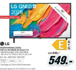 Media Markt 55QNED80A6A (2025) 138 cm 4K QNED AI Smart-TV Angebot