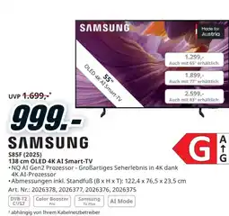 Media Markt Samsung 138 cm OLED 4K AI Smart-TV Angebot