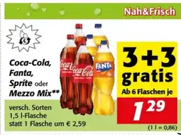 Nah&Frisch Coca-Cola, Fanta, Sprite oder Mezzo Mix Angebot