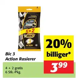 Nah&Frisch Bic 3 Action Rasierer Angebot