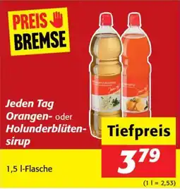 Nah&Frisch Jeden Tag Orangen- oder Holunderblüten- sirup Angebot