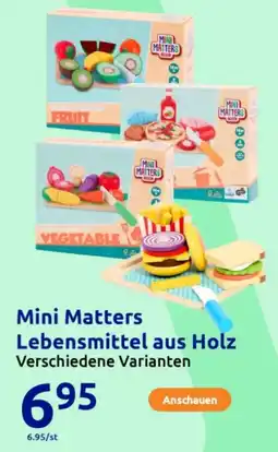 Action Mini Matters Lebensmittel aus Holz Angebot