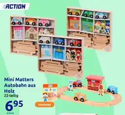 Action Mini Matters Autobahn aus Holz Angebot