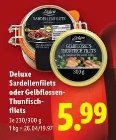 Deluxe Sardellenfilets oder Gelbflossen-Thunfischfilets