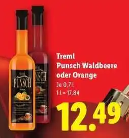 Lidl Treml Punsch Waldbeere oder Orange Angebot