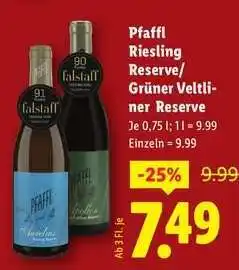 Lidl Pfaffl Riesling Reserve/Grüner Veltliner Reserve Angebot