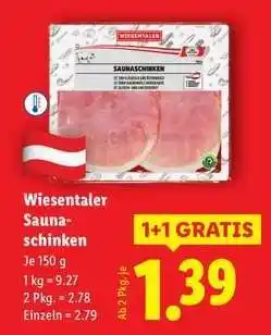 Lidl WIESENTALER Saunaschinken Angebot