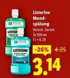 Lidl Listerine Mundspülung Angebot