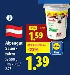 Lidl Alpengut Sauerrahm Angebot