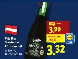 Lidl Vita D'or Steirisches Kürbiskernöl Angebot