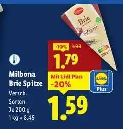 Lidl Milbona Brie Spitze Angebot