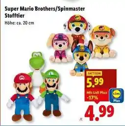 Lidl Super Mario Brothers/Spinmaster Stofftier Angebot