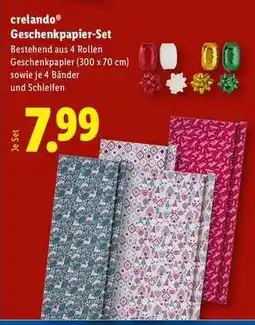 Lidl crelando Geschenkpapier-Set Angebot