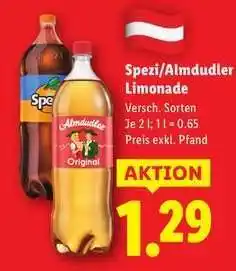Lidl Spezi/Almdudler Limonade Angebot