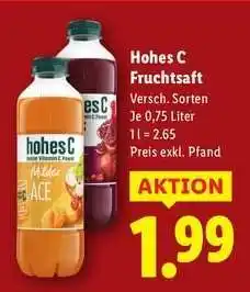 Lidl hohes C Fruchtsaft Angebot