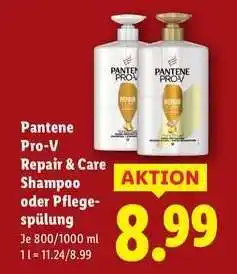 Lidl Pantene Pro-V Repair & Care Shampoo oder Pflegespülung Angebot