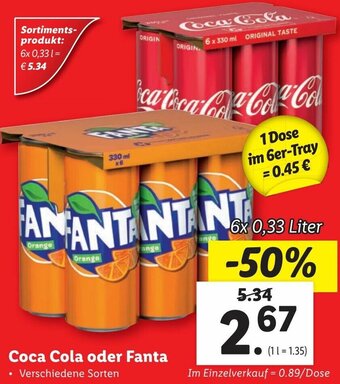 Lidl Coca Cola Oder Fanta Angebot