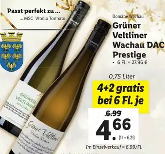Lidl Grüner Veltliner Wachau DAC Prestige 0,75 Liter Angebot