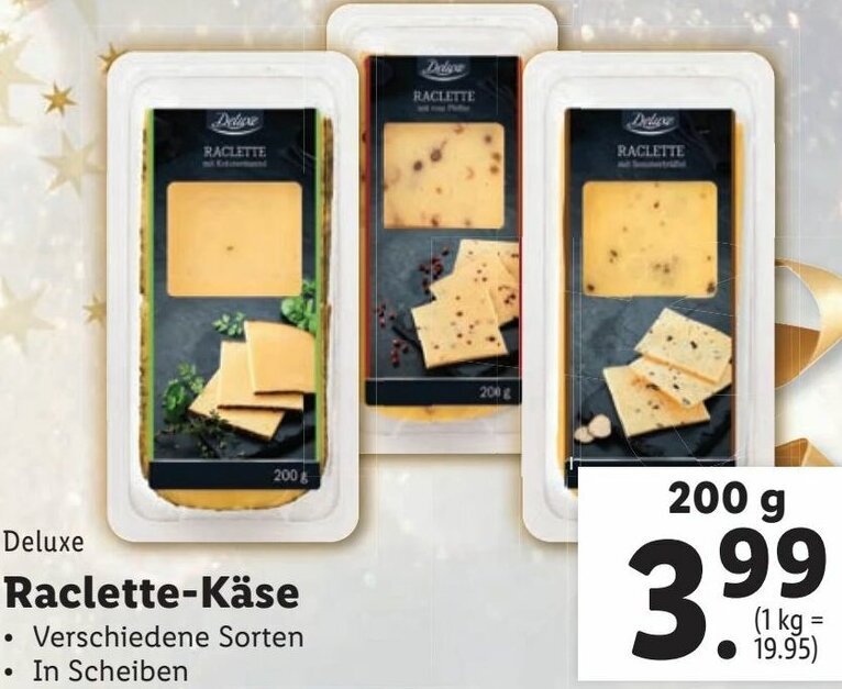 Raclette Käse 200g Angebot bei Lidl