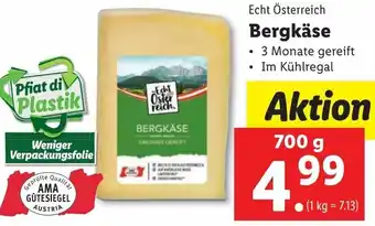 Lidl Bergkäse 700g Angebot