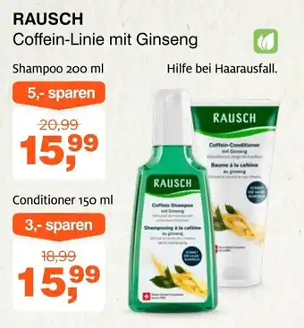 Rausch coffein-linie mit ginseng shampoo