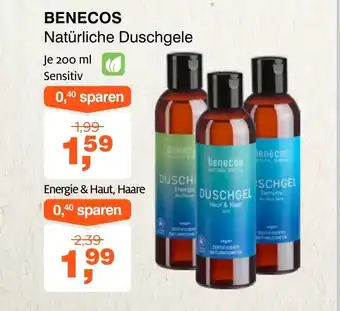 Prokopp Benecos Natürliche Duschgele Energie & Haut, Haare Angebot