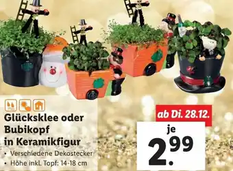 Lidl Glücksklee Oder Bubikopf In Keramikfigur Angebot