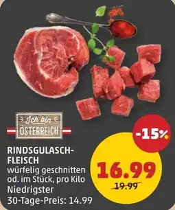 PENNY Rindsgulasch- fleisch Angebot