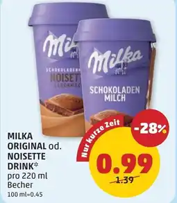PENNY Milka original od. noisette drink Angebot