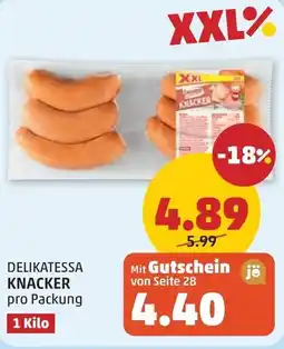 PENNY Delikatessa knacker Angebot