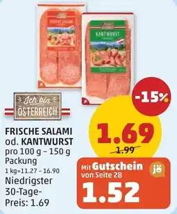 PENNY Frische salami od. kantwurst Angebot