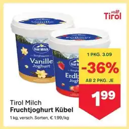 MPreis Tirol Milch Fruchtjoghurt Kübel Angebot
