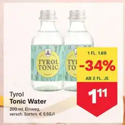 MPreis Tyrol Tonic Water Angebot