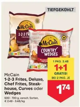MPreis McCain 1-2-3 Frites Deluxe, Chef Frites, Steakhouse, Curves oder Wedges Angebot