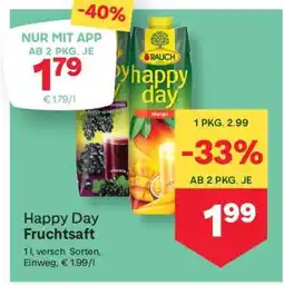 MPreis happy day Fruchtsaft Angebot