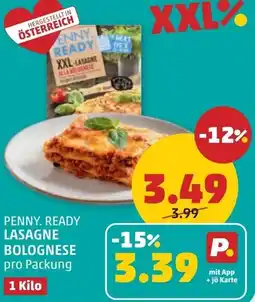PENNY Penny. ready lasagne bolognese Angebot