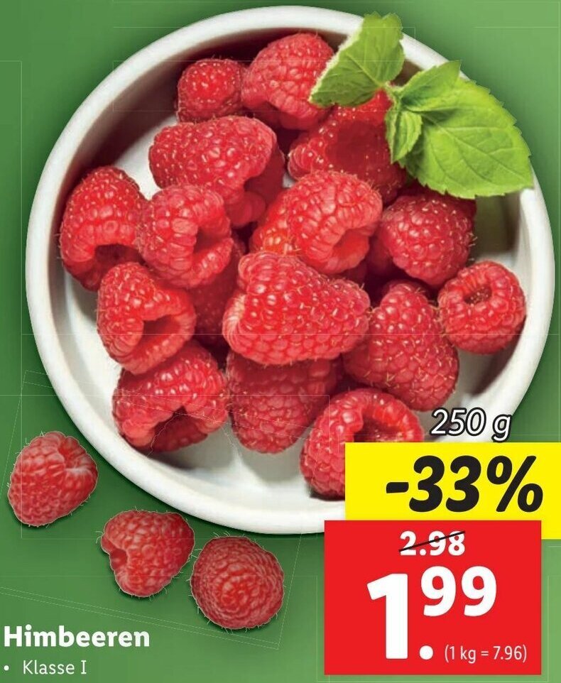 Himbeeren 250g Angebot bei Lidl