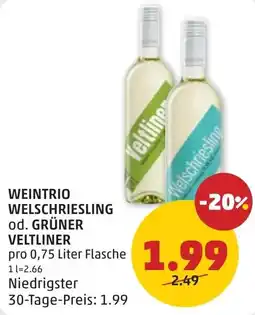 PENNY Weintrio welschriesling od. grüner veltliner Angebot