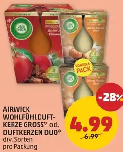 PENNY Airwick wohlfühlduft- kerze gross od. duftkerzen duo Angebot