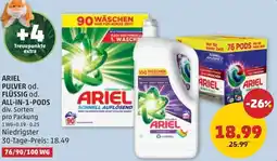 PENNY Ariel pulver od. flüssig od. all-in-1-pods Angebot