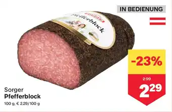 MPreis Sorger Pfefferblock Angebot